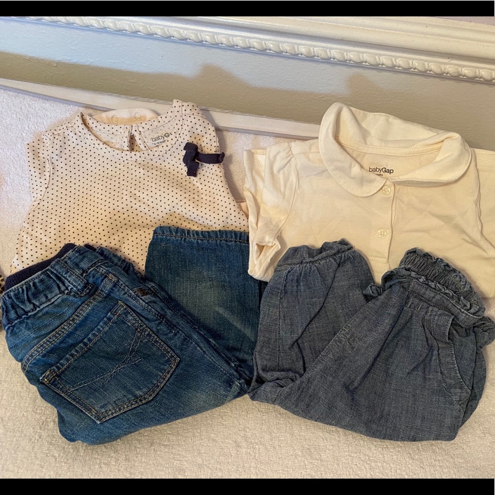 BUNDLE - Baby Gap baby girl neutral outfits